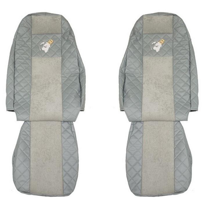 Комплект калъфи за седалки F-CORE Elegance Volvo FH 4 Euro 6 цвят сив