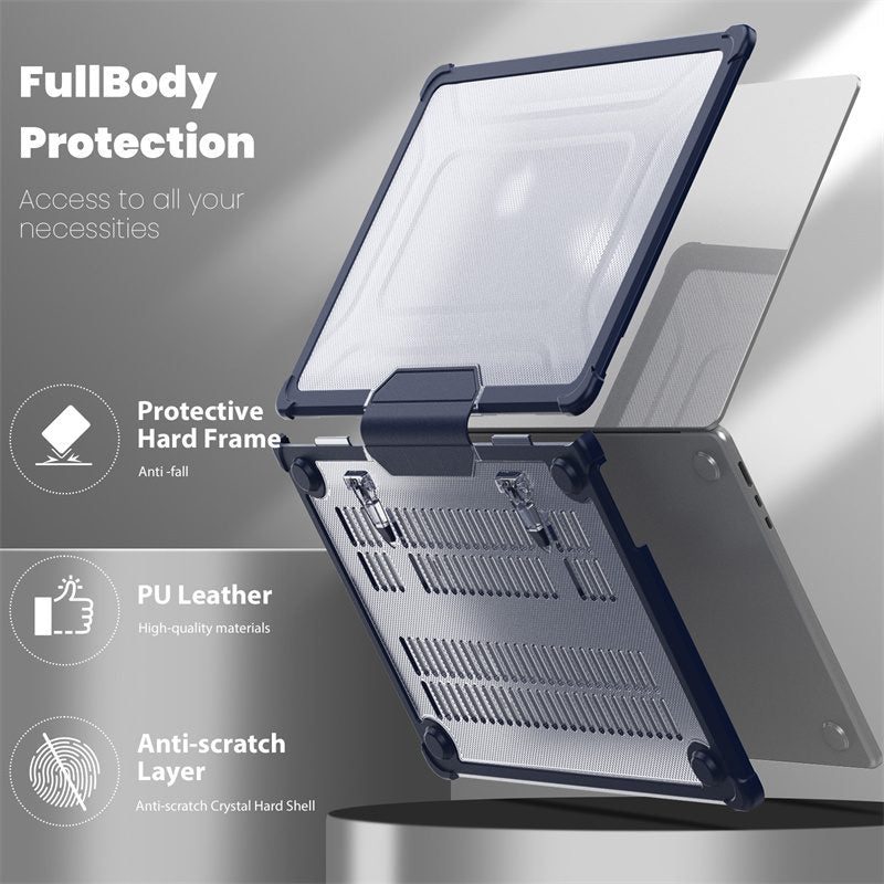 Husa laptop 15.3 inch, 34.5x24.7x2.2cm, transparenta, rezistenta la socuri