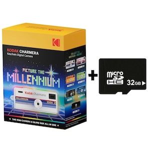 Camera foto digitala tip breloc Kodak Charmera Millennium, set cu card microSD 32GB, culoare aleatorie
