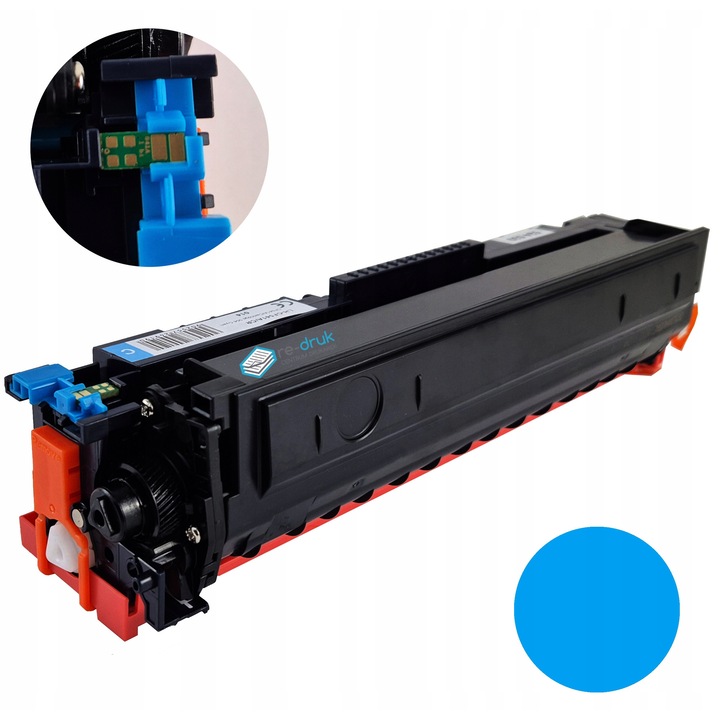 Re-druk CF401A lézernyomtató toner, 1400 oldal, fekete