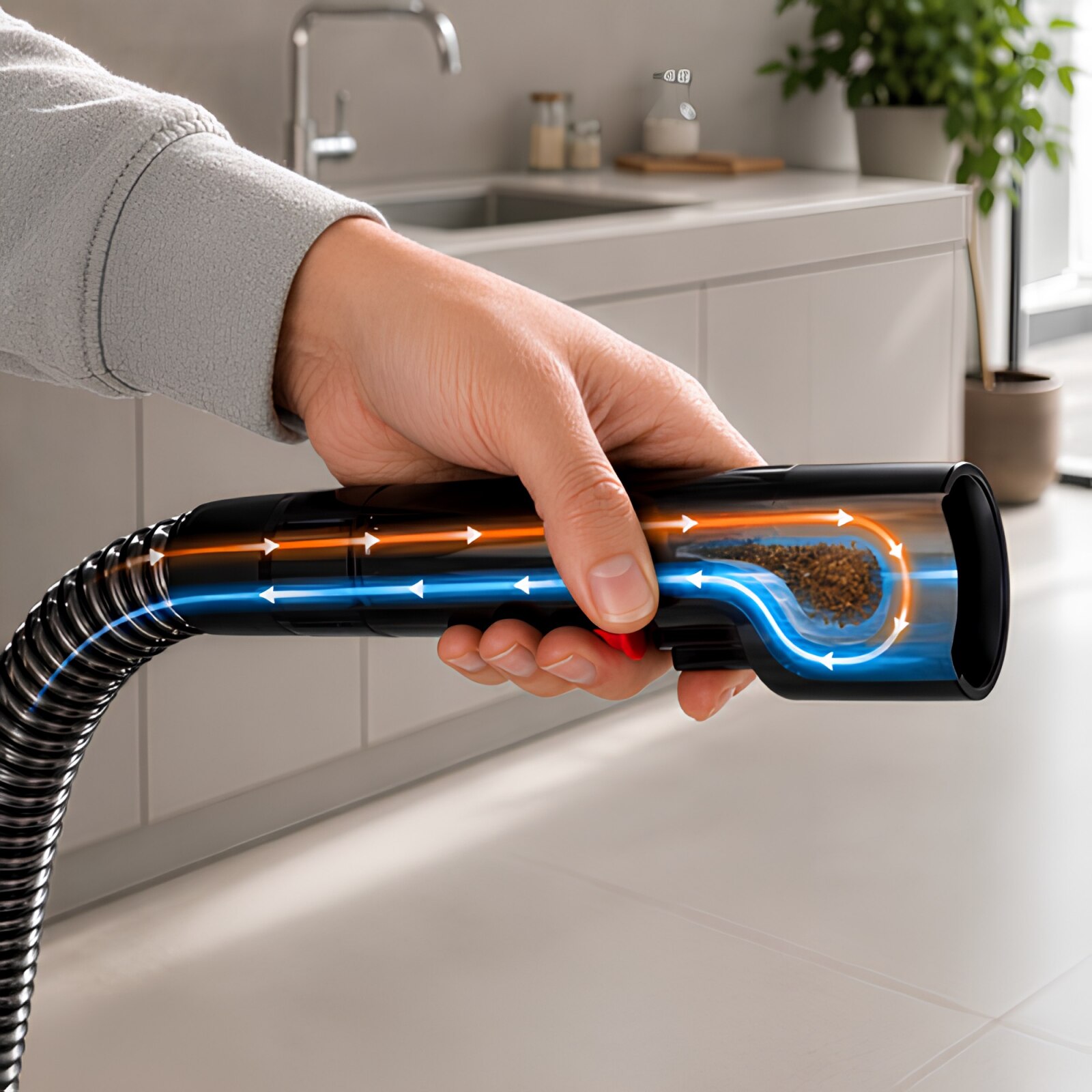 Aspirator cu spalare pentru casa si masina VarioShop®, pentru covoare, canapele si tapiterie, 800W, 17000 Pa, 2 rezervoare, furtun 1.5 m, duze incluse