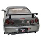 Nissan Skyline GT-R R34 Carbon Look Fém Die-Cast Autómodell 1/24 hanggal, fényekkel, nyitható ajtókkal és motorháztetővel
