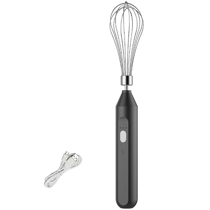 Mixer manual electric, 3 viteze, alb, roz, negru, 20x5cm