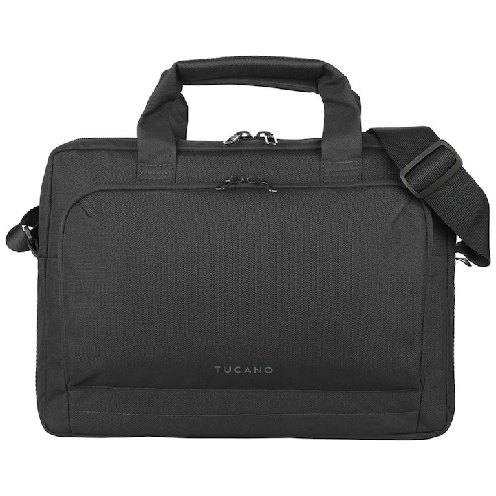 Geanta laptop Tucano Star compatibila cu laptop 12 inch / MacBook 13 inch, Negru