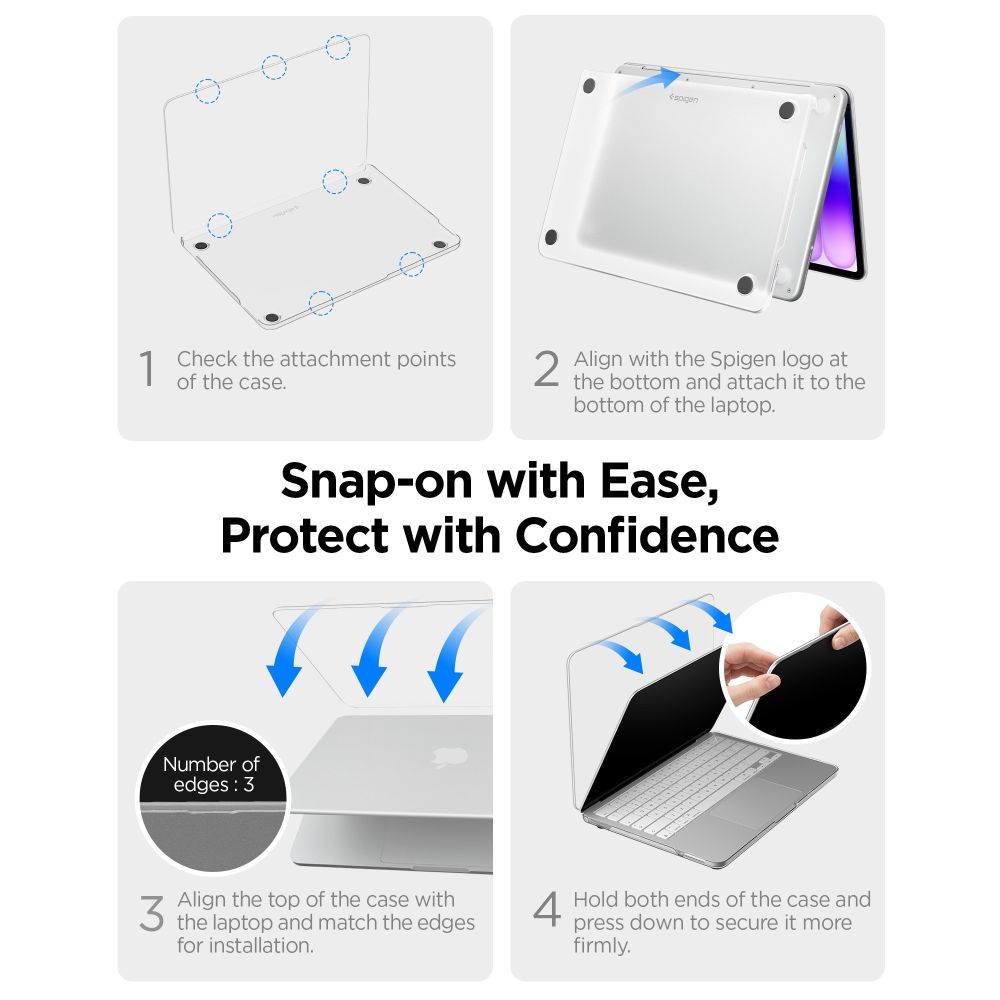 Carcasa laptop Spigen AirSkin compatibila cu MacBook Neo 13 inch, Transparent