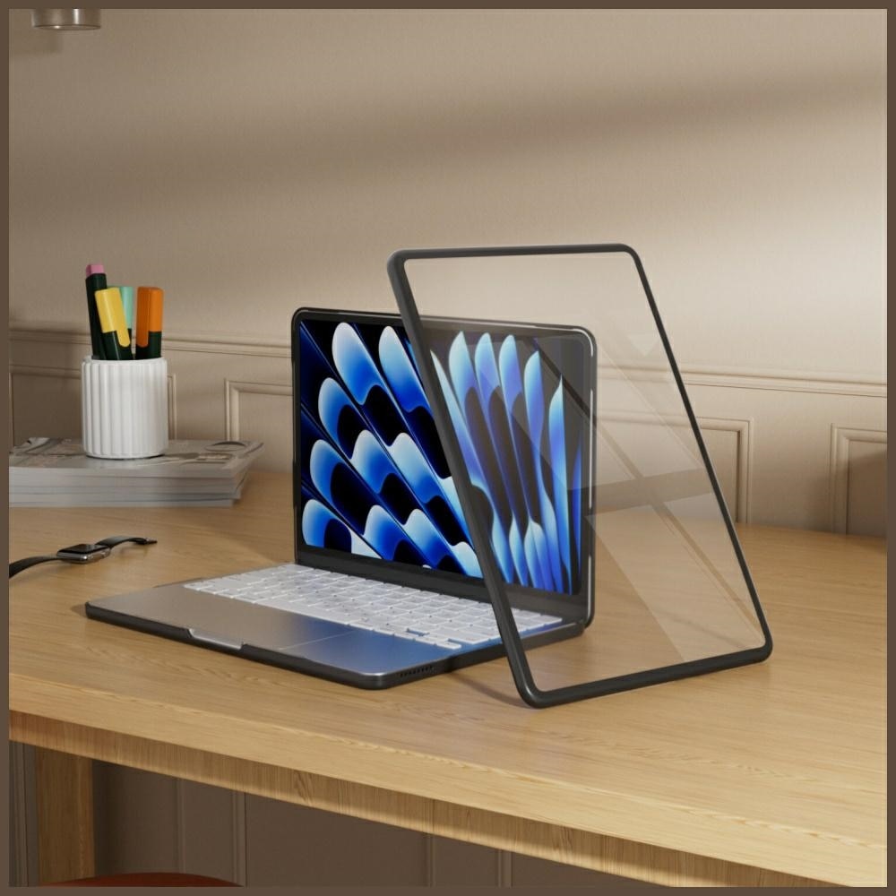 Carcasa laptop 4smarts Shell compatibila cu MacBook Neo 13 inch, Negru / Transparent