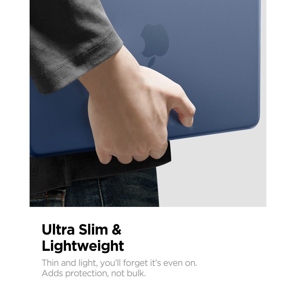 Carcasa laptop Spigen AirSkin compatibila cu MacBook Neo 13 inch, Transparent / Albastru