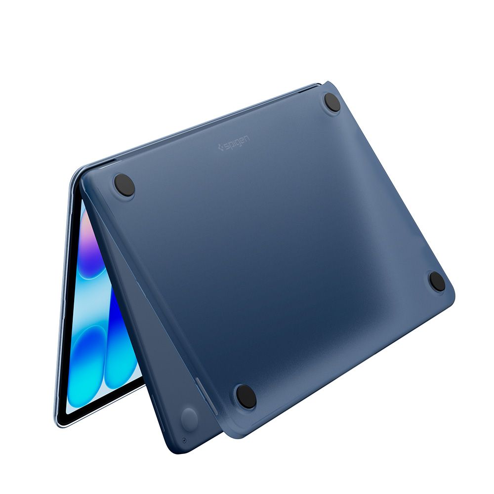 Carcasa laptop Spigen AirSkin compatibila cu MacBook Neo 13 inch, Transparent / Albastru