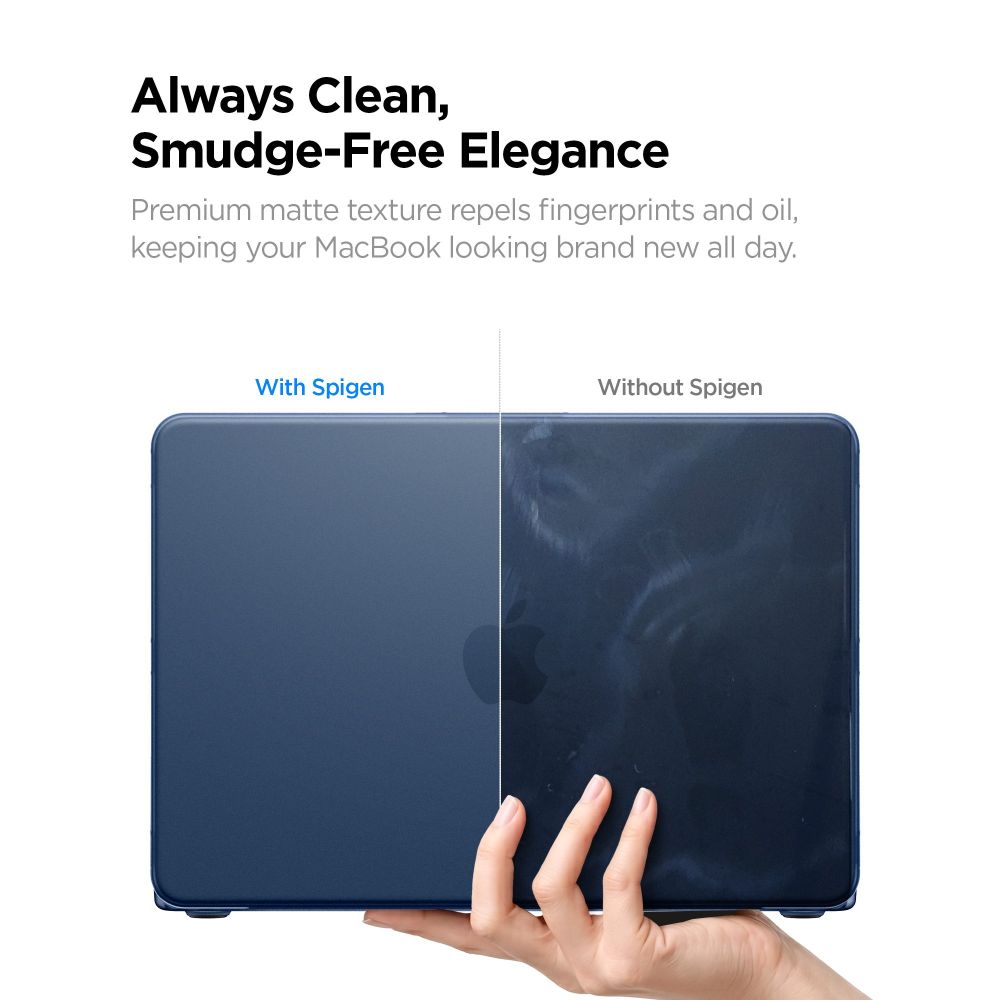 Carcasa laptop Spigen AirSkin compatibila cu MacBook Neo 13 inch, Transparent / Albastru
