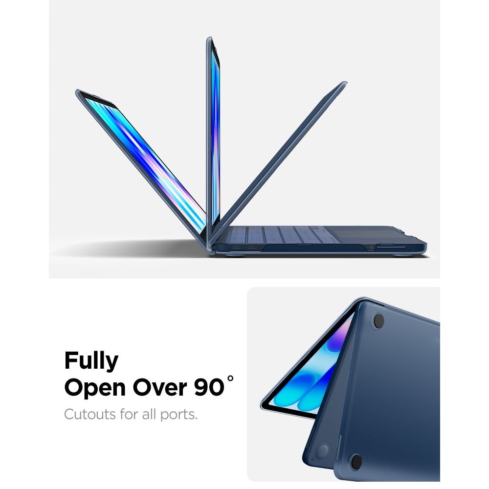 Carcasa laptop Spigen AirSkin compatibila cu MacBook Neo 13 inch, Transparent / Albastru