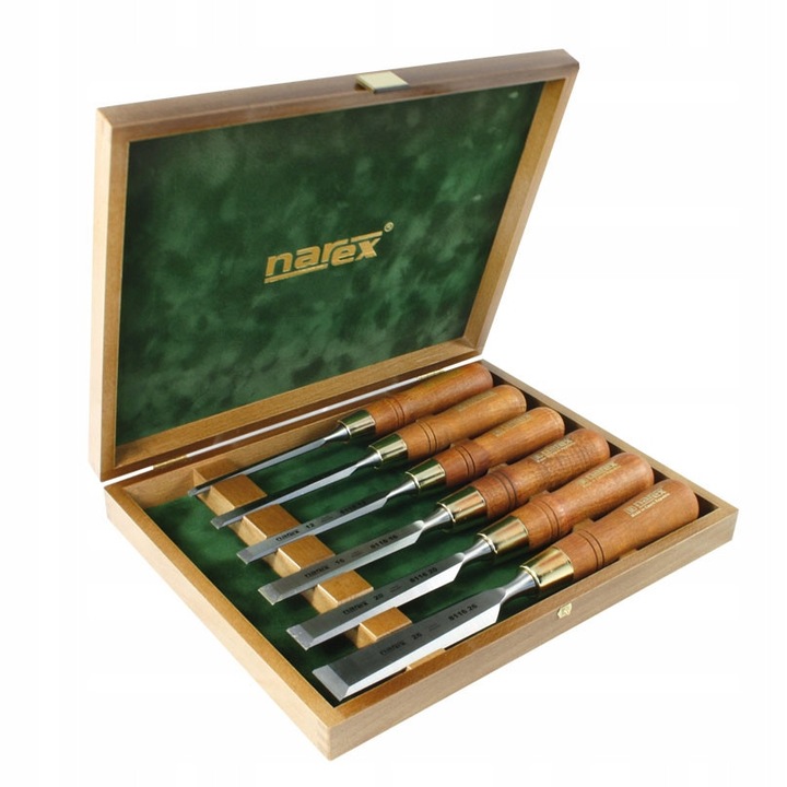 Set Dalti Strung Premium Narex 6 Bucati Lemn Masiv
