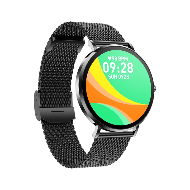 Ceas smartwatch CARNEO Phoenix HR+ 2nd generation negru