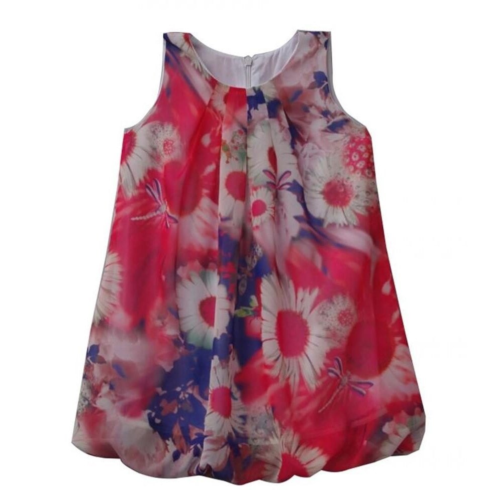 Rochita bebe cu motive florale, Multicolor, 74 CM