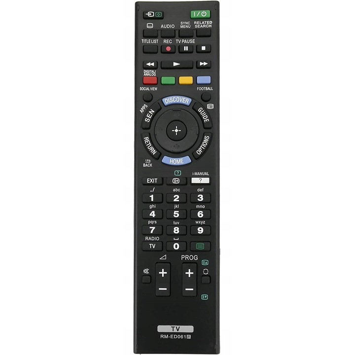 Telecomanda inlocuitor RM-ED061, rezistenta, usor de utilizat, negru