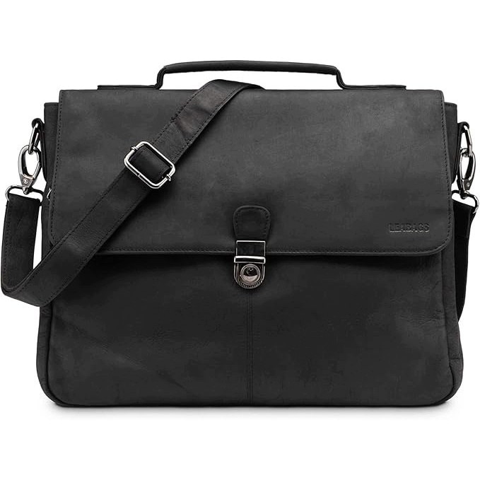 Geanta laptop Leabags Vintage pentru 15 inch maro