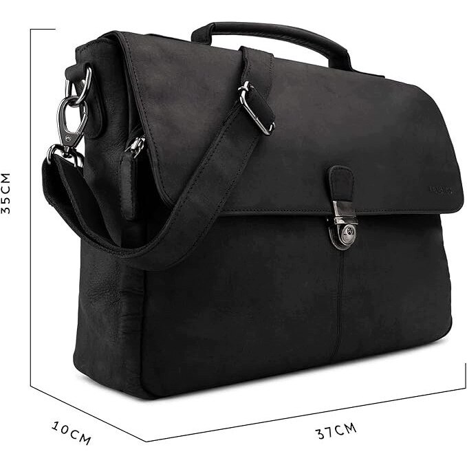 Geanta laptop Leabags Vintage pentru 15 inch maro