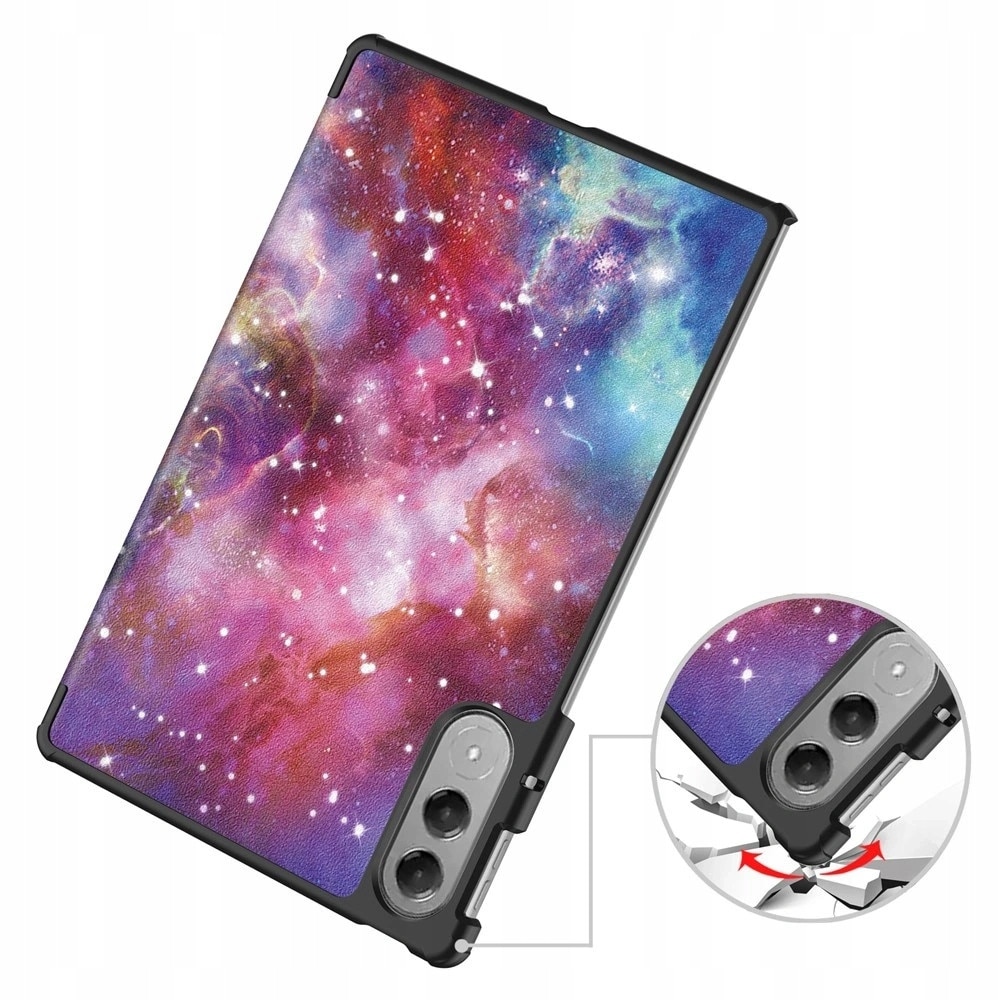 Husa tableta Erbord Lenovo Yoga Tab 11.1 inch piele ecologica imprimata cu suport pliabil Tri-Fold