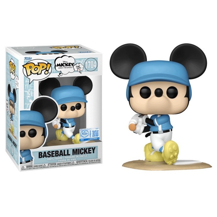 Фигурка Funko Pop Mickey Baseball 1704, винил, 9см, многоцветен