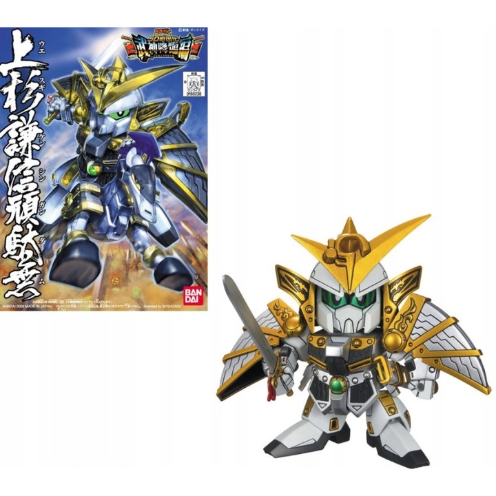 Фигурина Bandai Uesugi Kenshin Gundam, пластмасов подвижен модел 15см