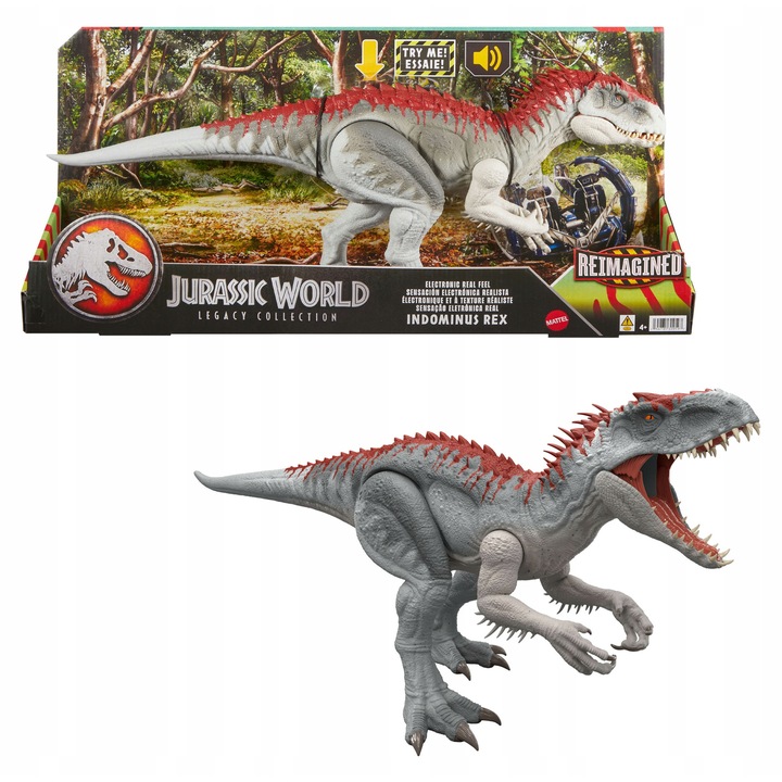 Фигурка динозавър Mattel Jurassic World Indominus Rex кафяво-сив 53см