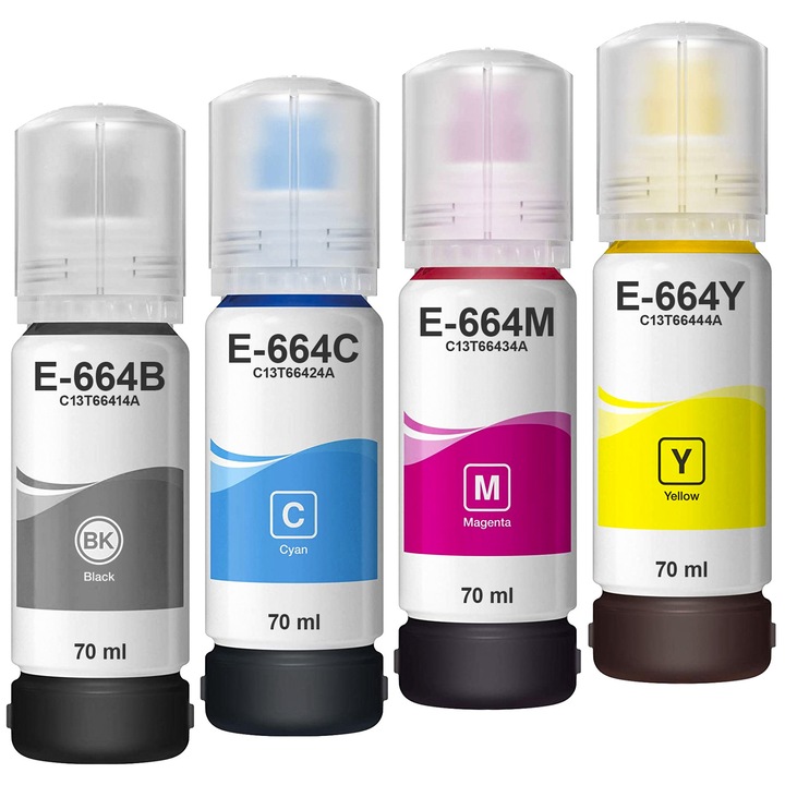 Raptor E-664 CMYK 70ml XL tintapatron készlet Epson EcoTank nyomtatóhoz