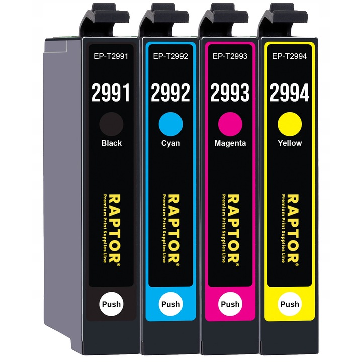 Raptor 29XL CMYK 36ml tintapatron készlet (8 db) Epson XP257 XP332 XP335 XP342 XP455 nyomtatókhoz