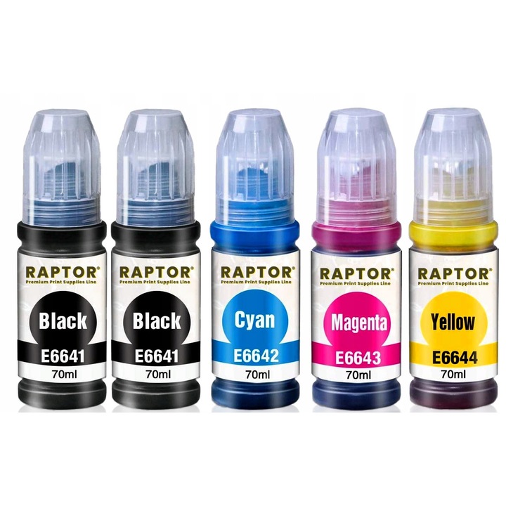 Raptor T6641 T6644 CMYK 70ml nyomtató tinta készlet 5 db