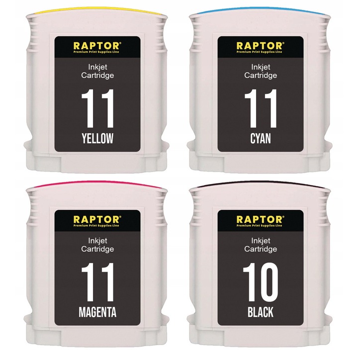 Raptor 10/11 tintapatron készlet, 4 db, CMYK, 28ml/69ml