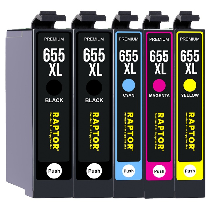 Raptor 655 XL tintapatron készlet, 5 db, CMYK, 16ml/22ml