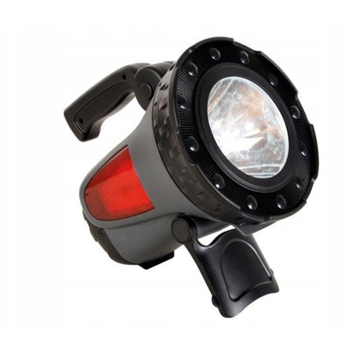 Lanterna LED Perel, incarcabila, rosu, 16.5x23x20cm