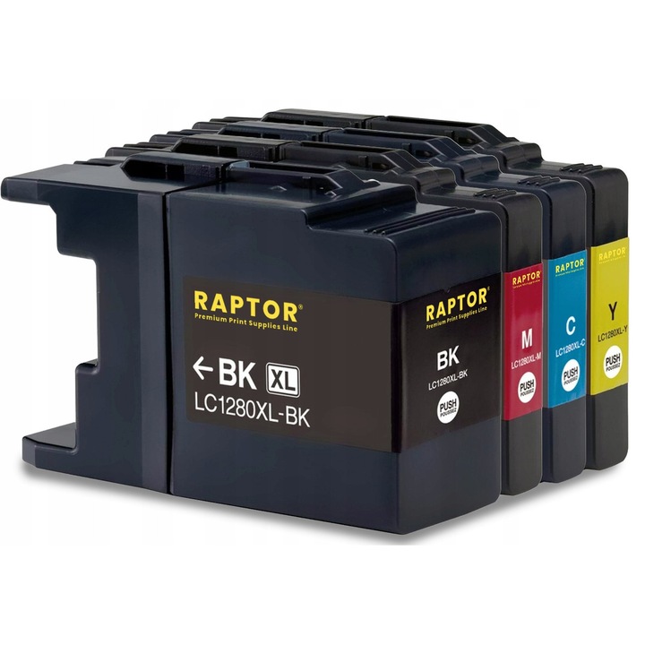 Raptor LC-1280XL tintapatron készlet, 4 db, többszínű, 1200x2400 oldal