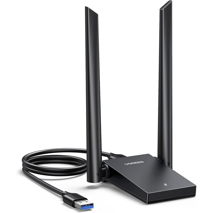 UGREEN AX1800 WiFi 6 USB 3.0 vezeték nélküli adapter, fekete