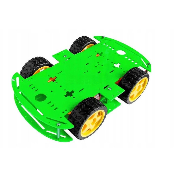 Платформа робот 4WD Avmarket зелена 25.7x15.5x7.5cm монтажен комплект
