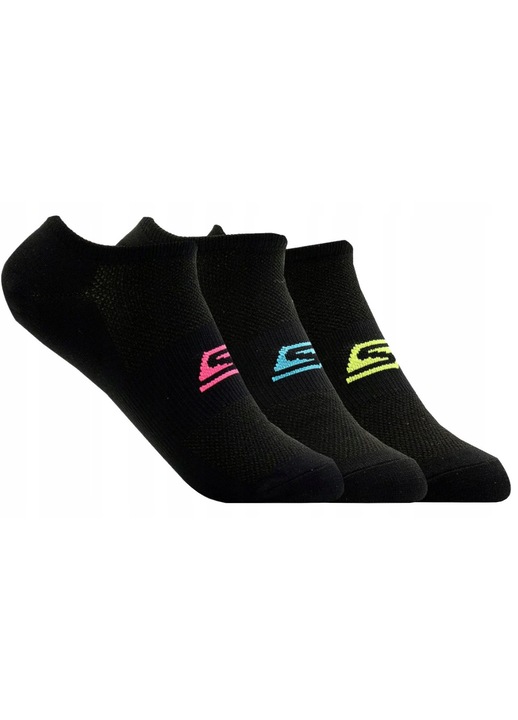 Дамски чорапи Skechers 3 бр. от микрофибър, без хавлиена част, невидими, размер 37-41