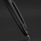ISINI-CJ-K0497-260818-627 töltőtoll, visszahúzható hegy 0,4 mm extra finom, fém test csíkos kivitelben, fekete, tinta nélkül, 1 db