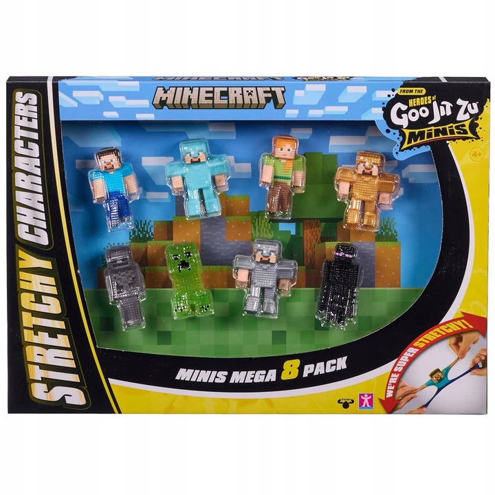 Фигурка Heroes of Goo Jit Zu Minecraft комплект 8 броя многоцветен
