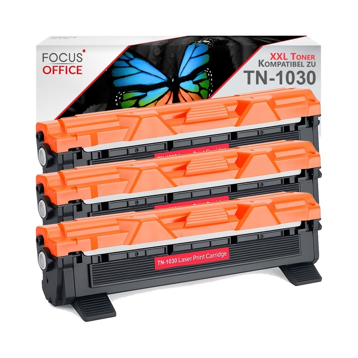 3 db Focus Office TN-1030 XL toner készlet, fekete, 4500 oldal