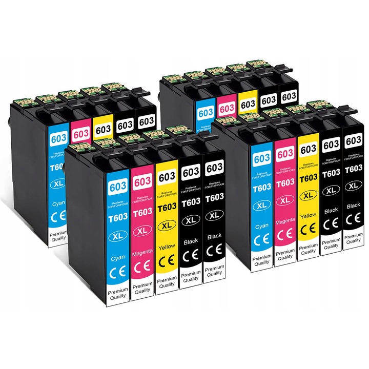EMB 603XL tintapatronok Epson nyomtatókhoz, színes készlet, fekete