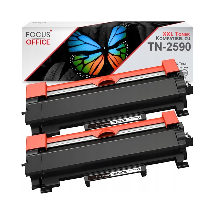 2 db Focus Office TN2590 XL toner készlet, fekete, 6000 oldal