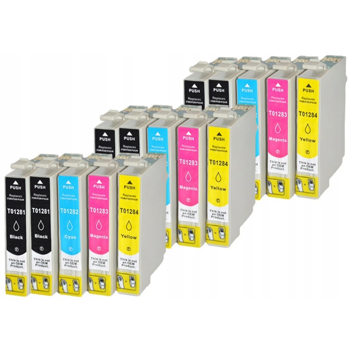 15 db EMB T1281 tintapatron készlet, többszínű, 14ml 12ml