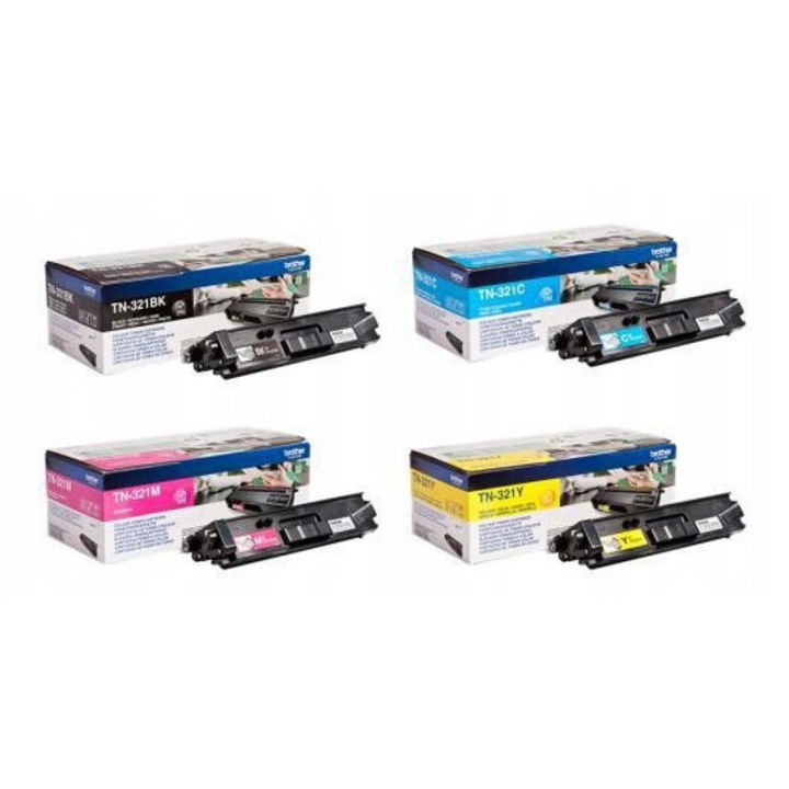 Brother TN321 toner szett, 4 szín CMYK, 2500+1500 oldal