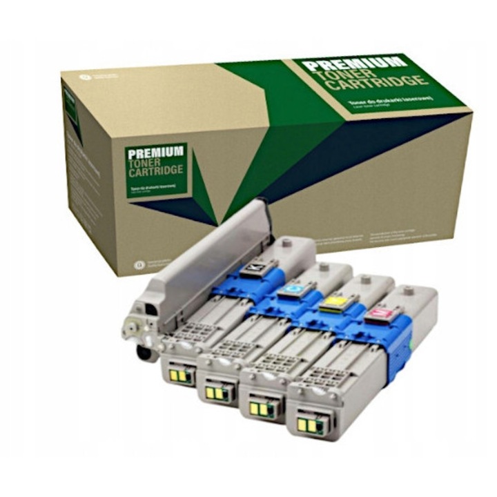 4 db kompatibilis Premium CMYK OKI C332 MC363 toner készlet 3500x3000 oldal