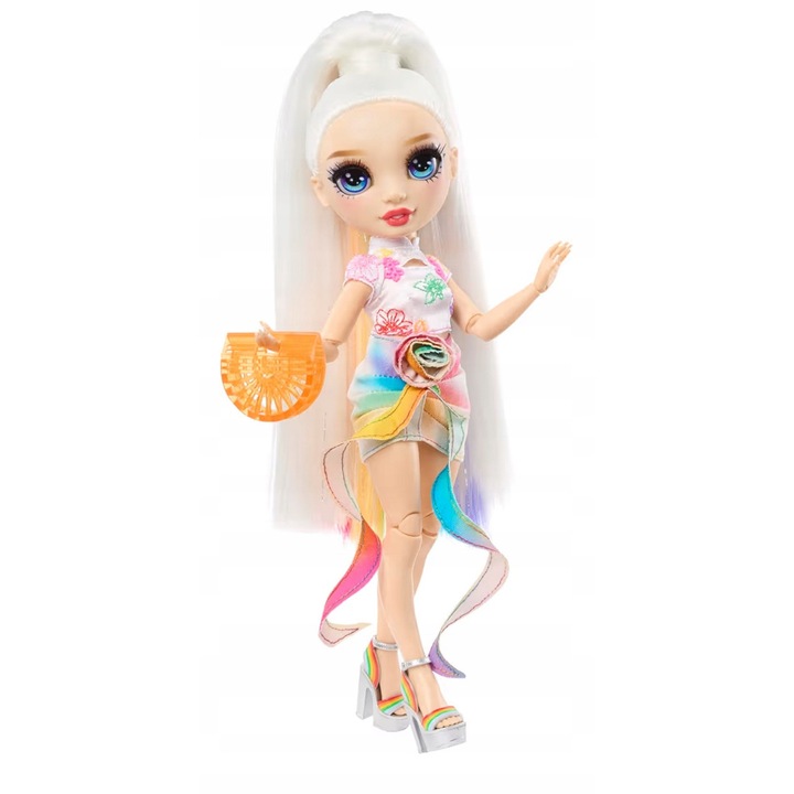 Papusa MGA Rainbow High Amaya, 28cm, costum dublu, accesorii, multicolor