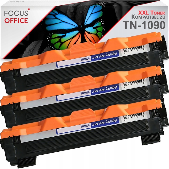 3 db Focus Office TN-1090 XL toner készlet, fekete, 4500 oldal, Brother kompatibilis