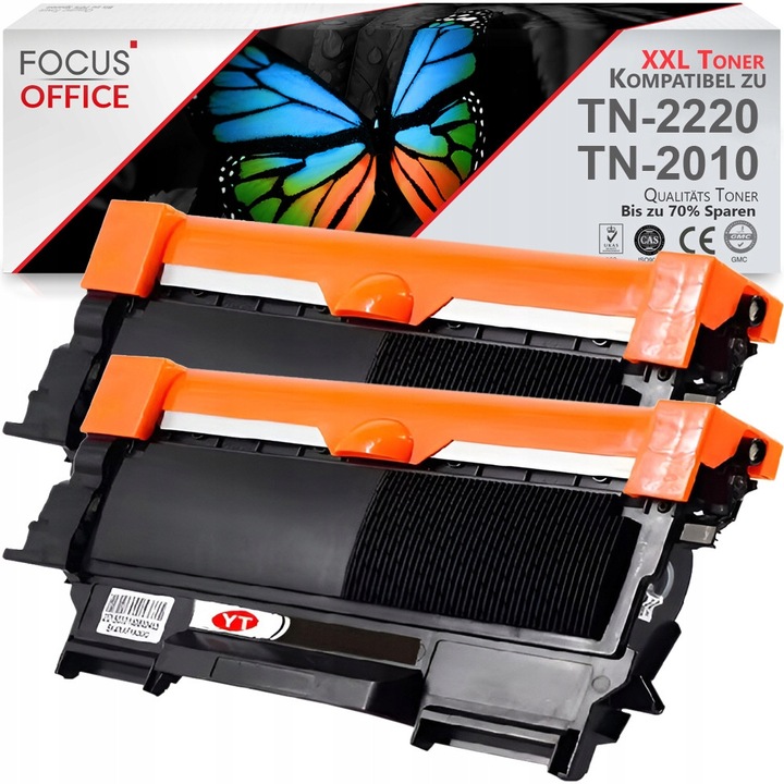 2 db Toner Focus Office TN-2010 TN-2210 TN-2220 szett, fekete, XL, 5000 oldal
