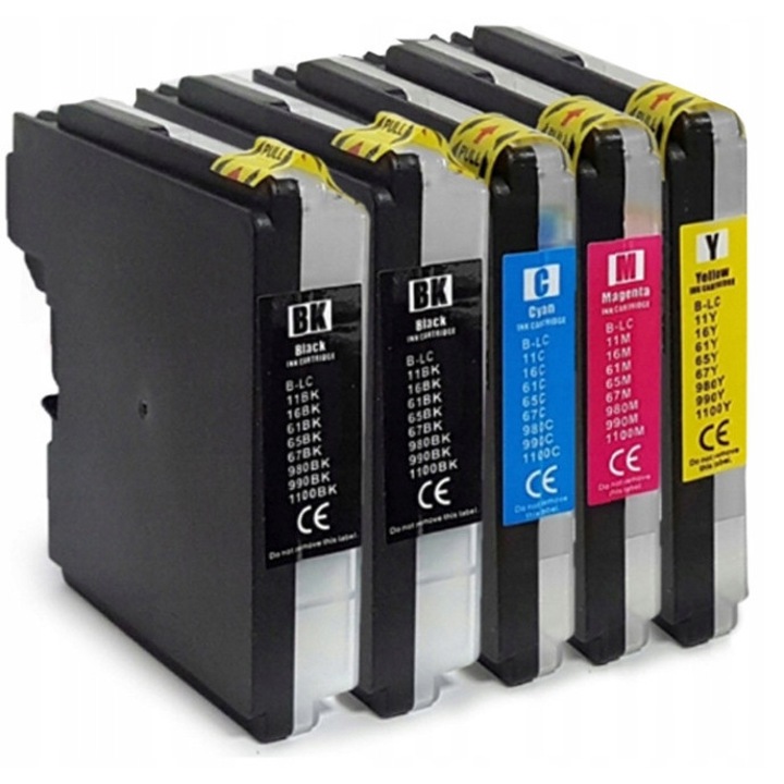 5 db tintapatron készlet EMB LC1100 XL fekete kék piros sárga 29ml 20ml