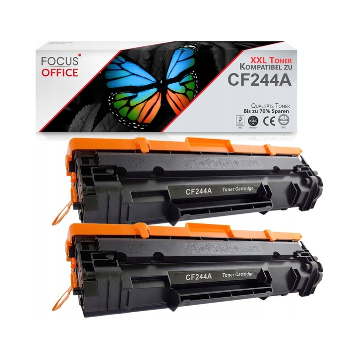 2 db Focus Office CF244A toner készlet, fekete, 3000 oldal, XL