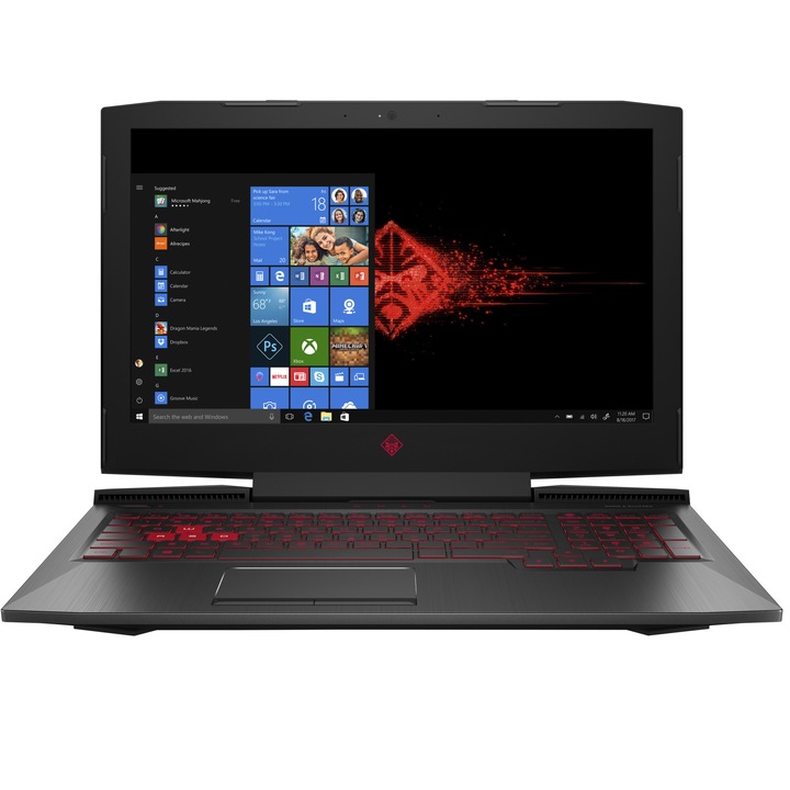 Laptop Gaming HP OMEN 15-ce001nq cu procesor Intel® Core™ i5-7300HQ pana la 3.50 GHz, Kaby Lake, 15.6", Full HD, IPS, 8GB, 1TB, nVIDIA® GeForce® GTX 1050 4GB, Microsoft Windows 10, Black