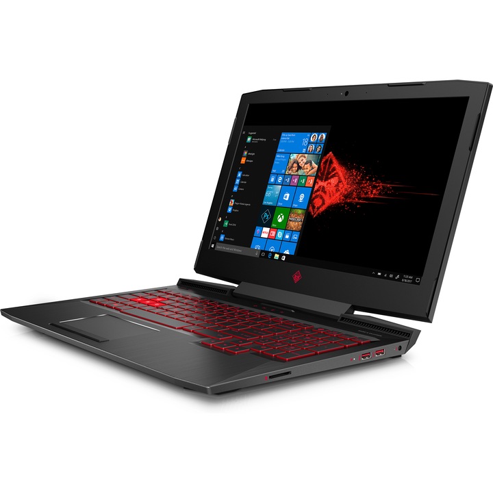 Laptop Gaming HP OMEN 15-ce001nq cu procesor Intel® Core™ i5-7300HQ pana la 3.50 GHz, Kaby Lake, 15.6", Full HD, IPS, 8GB, 1TB, nVIDIA® GeForce® GTX 1050 4GB, Microsoft Windows 10, Black