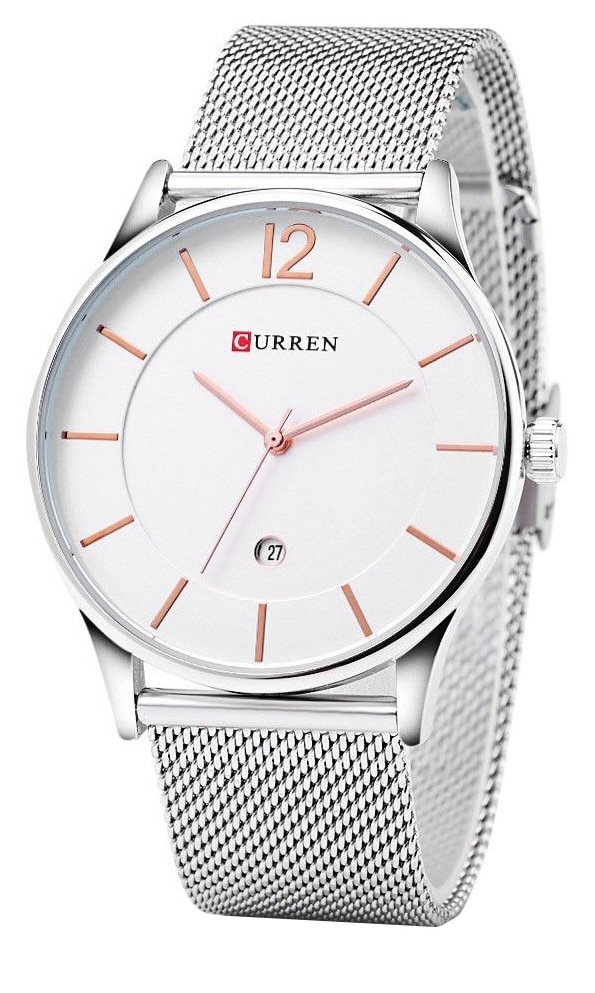 Ceas Curren barbatesc elegant-casual, Silver - M8231SL